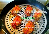 私家菜 巧蒸盤錦河蟹 